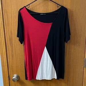 “5/$20” ZJCT color block T-shirt semi dressy size large